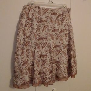 Brown and wht skirt